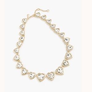 J. Crew Gold and Silver Heart Necklace